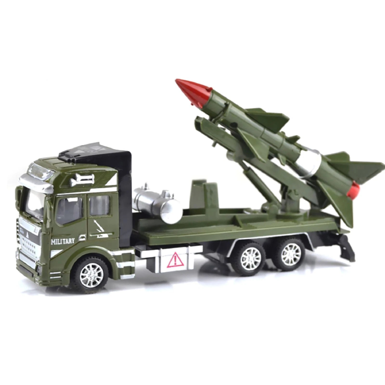 1:64 Pull Back Military Truck Car Model Alloy Diecast Rocket Missile