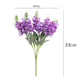 Flower Bouquet Artificial Hyacinth Plastic Stems 5 Stems Lifelike