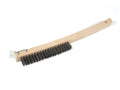 6 Pack - 13.5" Wire Scratch Brush with Wood Handle and Scraper (Carbon Steel)