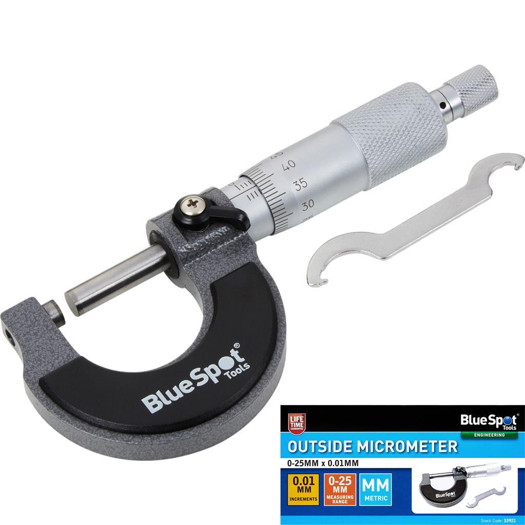 BlueSpot 2pc Outside Micrometer Metric Precision Set by BlueSpot