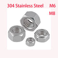 M6 M8 Self Locking Lock Nuts A2 304 Stainless Steel