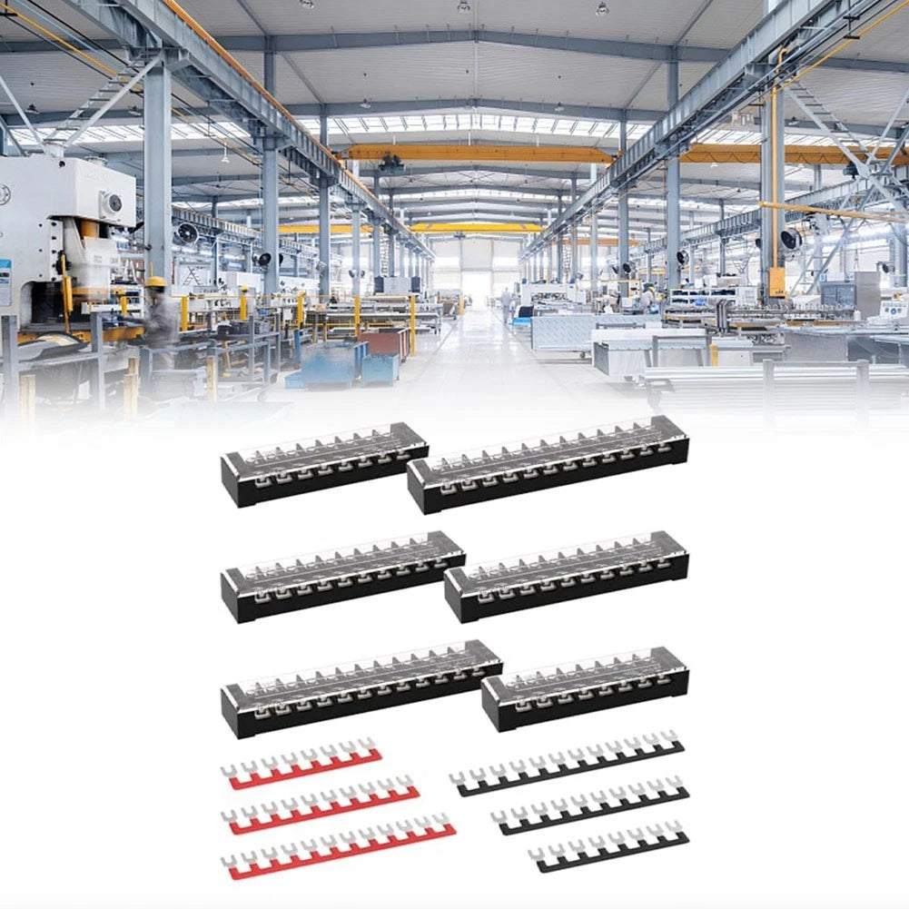 25 Amp Double Row Terminal Blocks Insulated With 8 10 12 Position