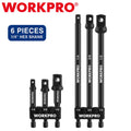 WORKPRO 6PC Socket Adapter Extension Set 1/4 3/8 1/2 Drive Impact Extension Bits