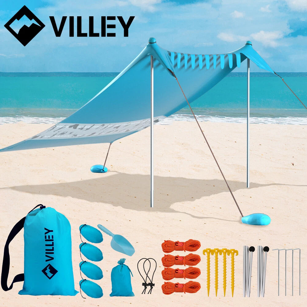 Villey 8×7ft Portable Beach Tent Sun Shelter Upf50+protecti<wbr/>on