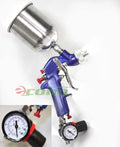 2.0mm Air Hvlp Gravity Feed Spray Paint Gun W/regulator & 600cc