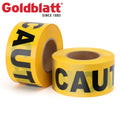 Goldblatt 2PC Yellow Caution Tape 3"X1000FT Warning Safety Tape Bold Black Font