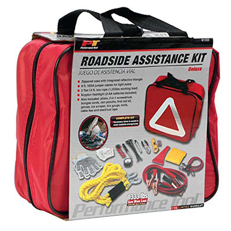 Performance Tool Deluxe Roadside Emergency Kit by Performance Tool