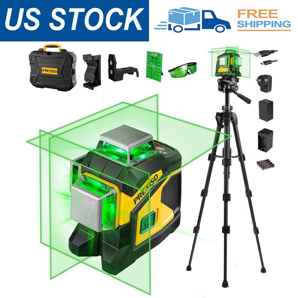 PREXISO Laser Level 3 X 360° Self Leveling with Tripod by PREXISO