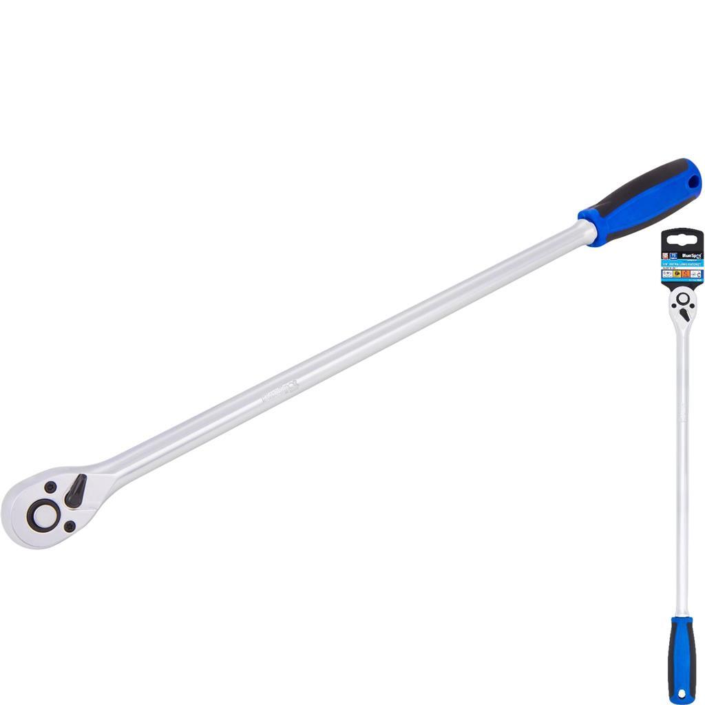 Bluespot Extra Long Reach Socket Ratchet Quick Release 72 Teeth 460MM