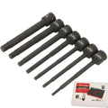 Neilsen Extra Long Impact Hex Allen Bit Socket Set 1/2" Drive Tool Kit