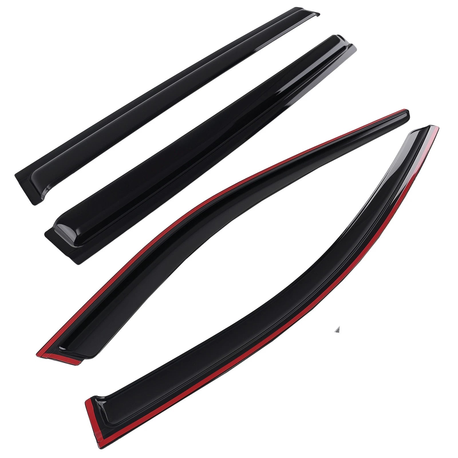 Window Visor Deflector Rain Guards for Nissan Rogue 2014-2020 Black 4Pcs Set