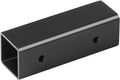 6 Pack 1" Black Square Tube Connector, 2 Way Straight Splice Sleeve