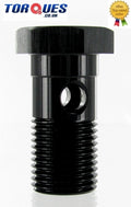 M16 X 1.5mm Aluminium Single Banjo Bolt 32MM Long in Black