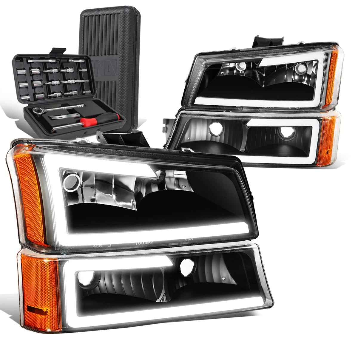 For 2003-2007 Chevy Avalanche Led Bar Headlight | Built Supply Co