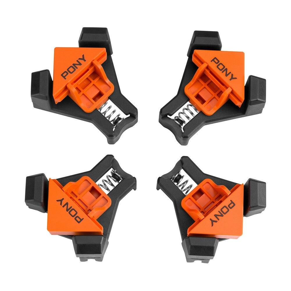 PONY 4Pack Corner Clamp 90 Degree Right Angle Clamp Single Handle Wood
