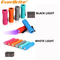 Everbrite 6 Pack Black Light Flashlight White/black Light Batteries
