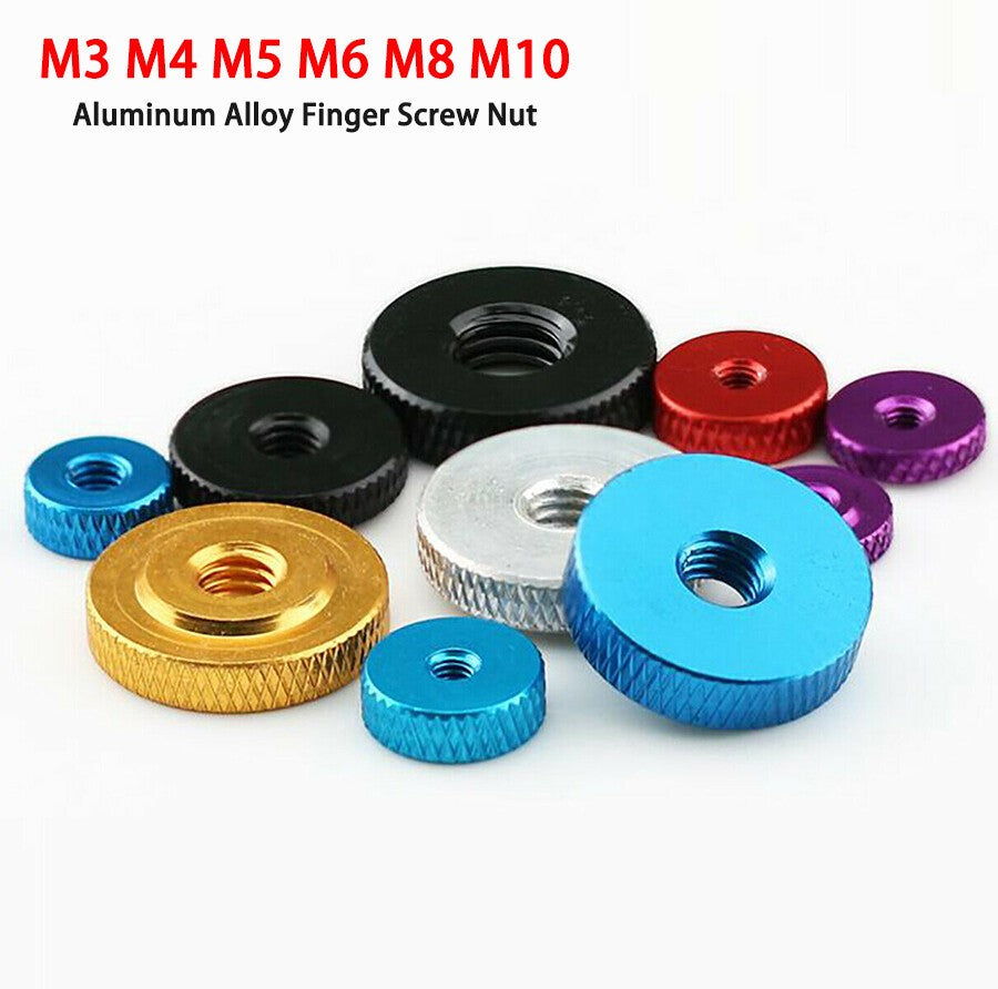 Thin Type Aluminium Alloy Knurled Thumb Nut M3-M10