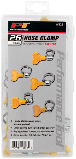26-Piece Key Type Hose Clamp Assortment by Performance Tool