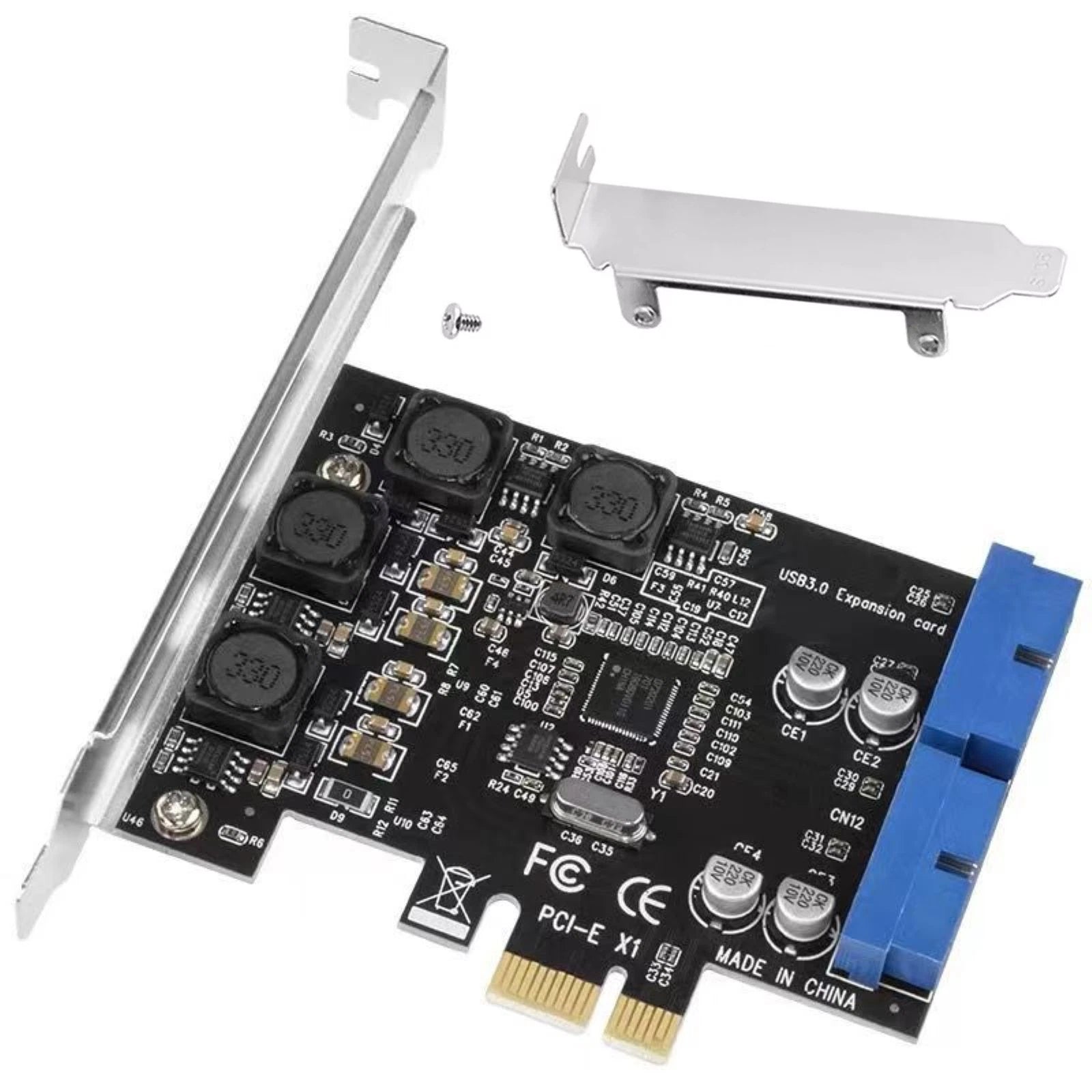 Pcie To Internal 2 Port 19pin Header Usb 3.0 Expansion Card For