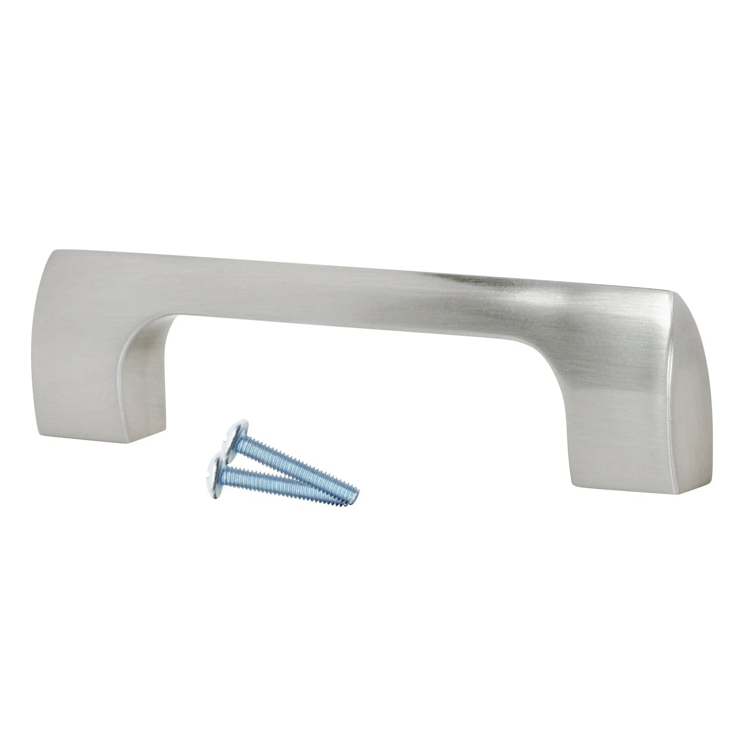Modern Point Square 5-1/32" Brushed Nickel Kitchen Cabinet Pull