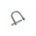Screw Pin Wide D Shackle 5/16", No Snag Pin 1300 Lbs Wll Stainless