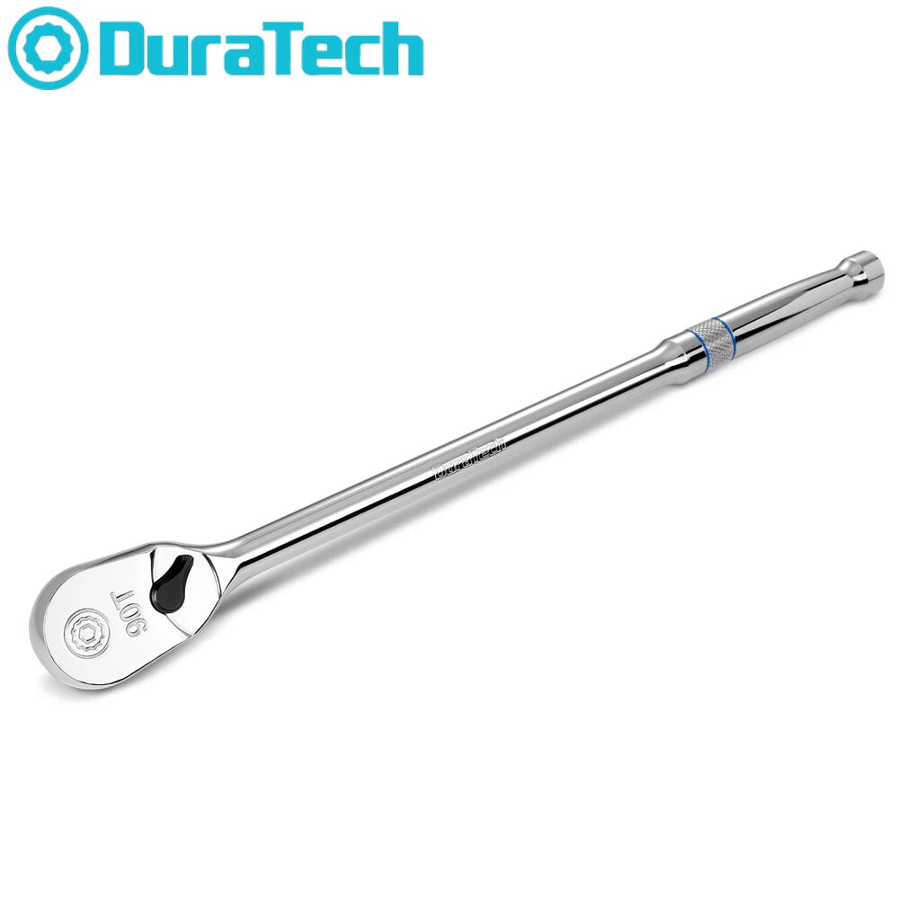 DURATECH 1/2" Drive Ratchet Handle 90-Tooth Ratchet Wrench 15" Extra Long Handle