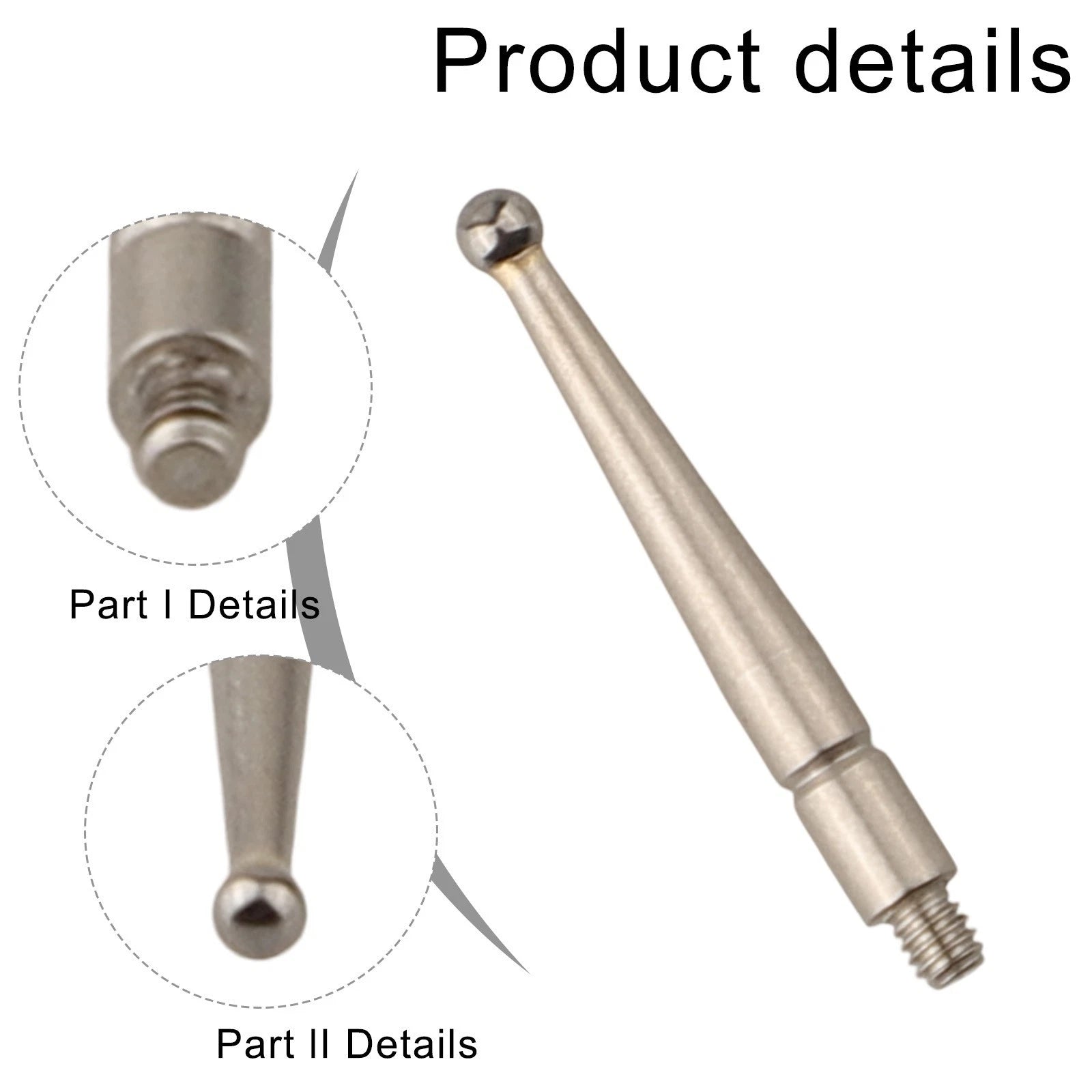 Robust For Dial Test Indicator Probe Rod With Threaded Shank M1 8 X 0