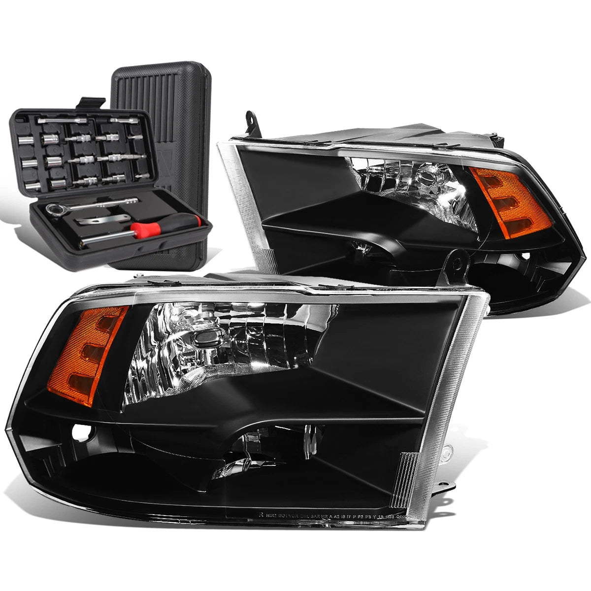For 2009-2018 Dodge Ram Pickup Black/amber Side | Built Supply Co