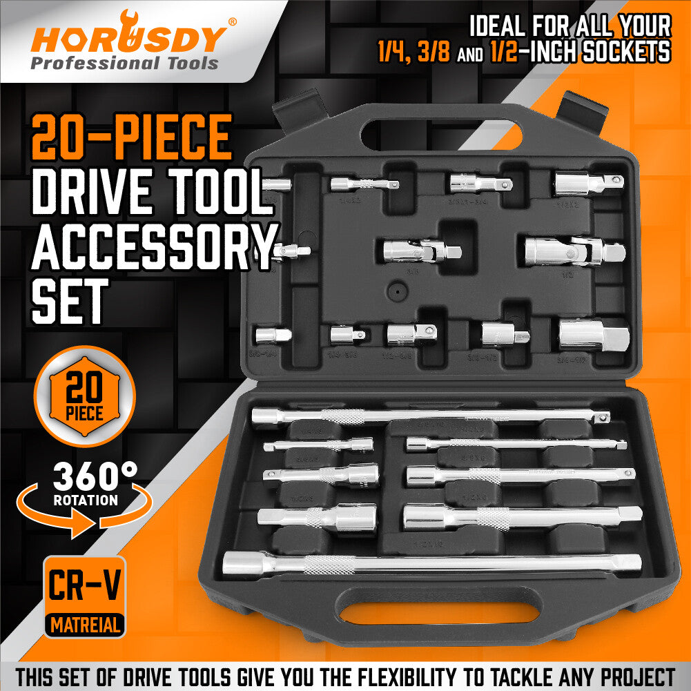 Extension Bar Set 1/4" 3/8" 1/2" Drive Socket | Built Supply Co