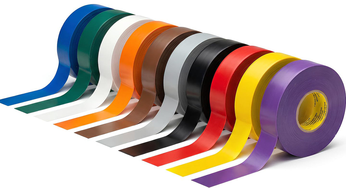 Colored Electrical Tape 3/4 in X 66 Ft, Waterproof, Flame Heat &