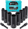 10 Piece 3/8'' Drive Impact Socket Set Deep Impact Sockets by Unbranded