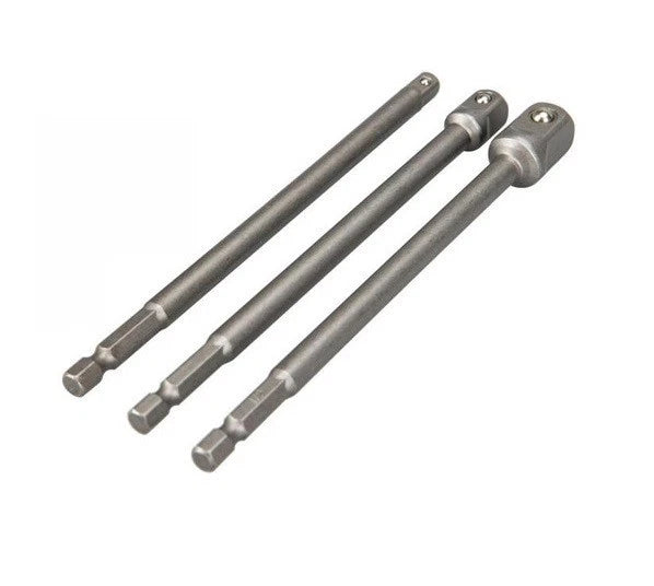 Hex Power Drill Bit Socket Holder Adapter Extension 1/4"+3/8"+1/2" Dr