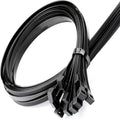 100pc Heavy Duty Black Cable Zip Ties UV Resistant 24" by Unbranded