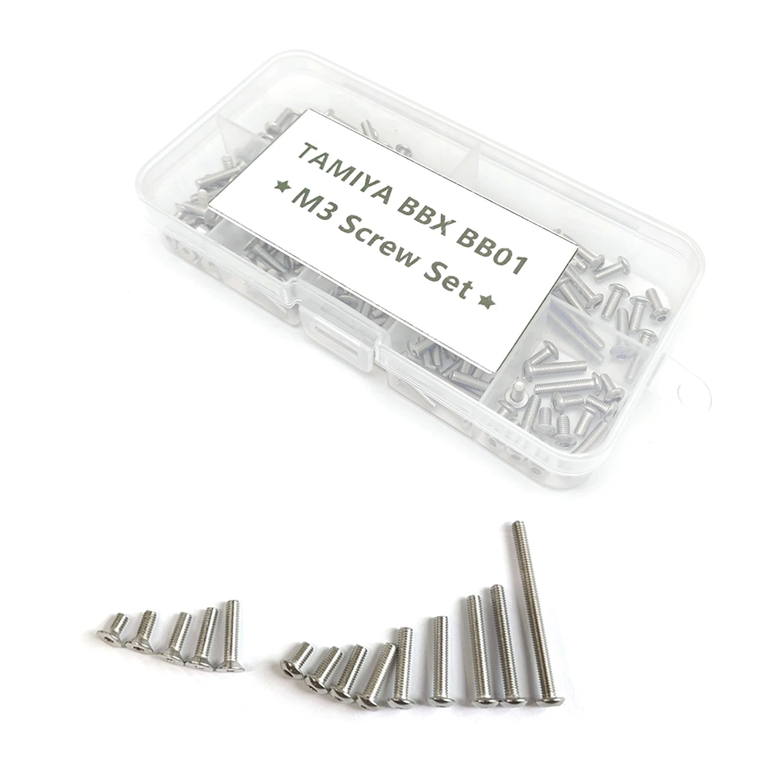 Stainless Steel M3 Hex Screws Set Accessories For Tamiya Bb01 Bbx
