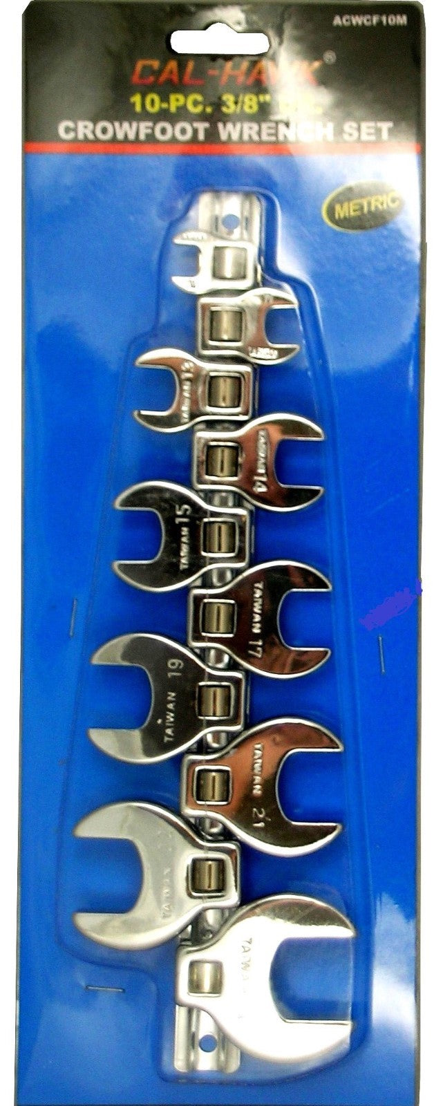10pc Cal-Hawk 3/8" Drive Crowfoot Wrench Set