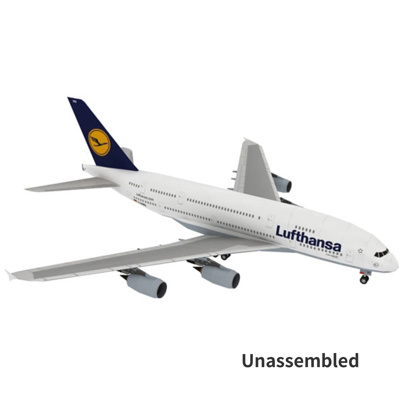 1:100 A380 German Lufthansa Civil Airliner Paper Model Aircraft Plane