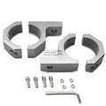 Fit 2"od Round Rack/bull Bar Brackets Pair Silver | Built Supply Co