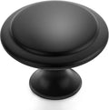 40 Pack Matte Black Kitchen Cabinet Knobs 1-1/4 Inch round Drawer