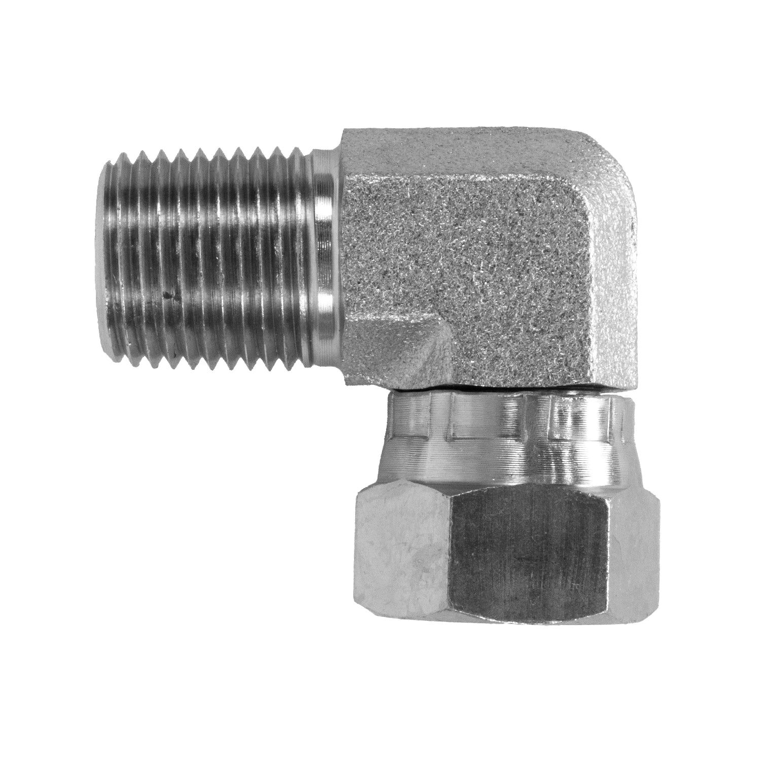 Hydraulic Fitting 1/4" Male Pipe X 1/4" Female Pipe Swivel 90° Elbow