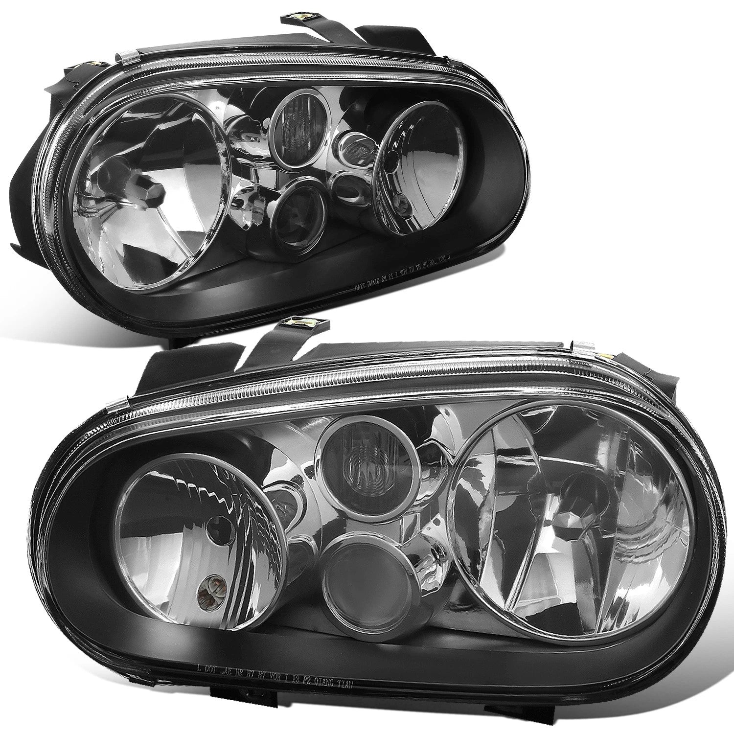 Fit 1999-2006 Vw Golf Gti Pair Black Housing Clear | Built Supply Co