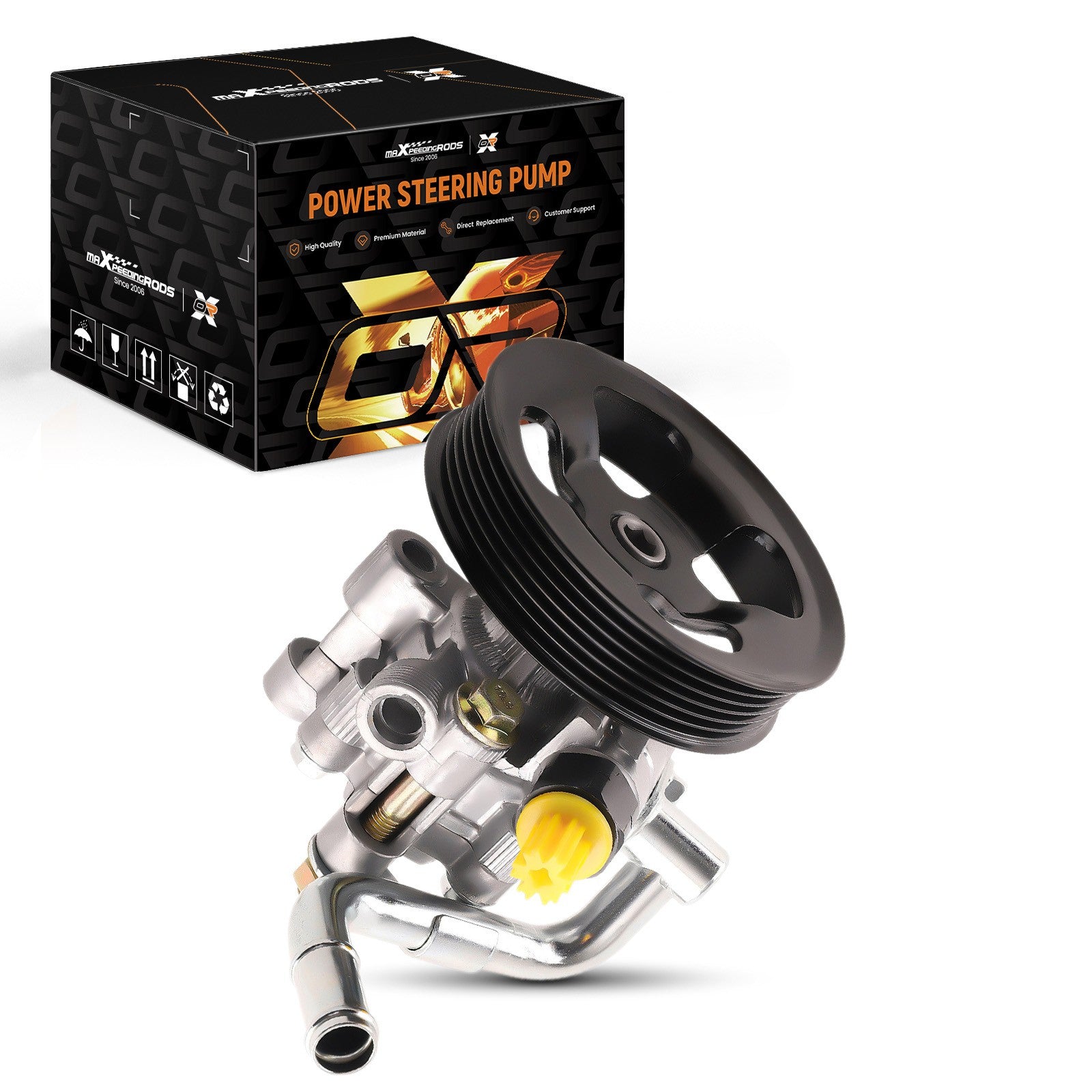 Power Steering Pump w/ Pulley for Toyota Corolla Chevrolet Prizm L4