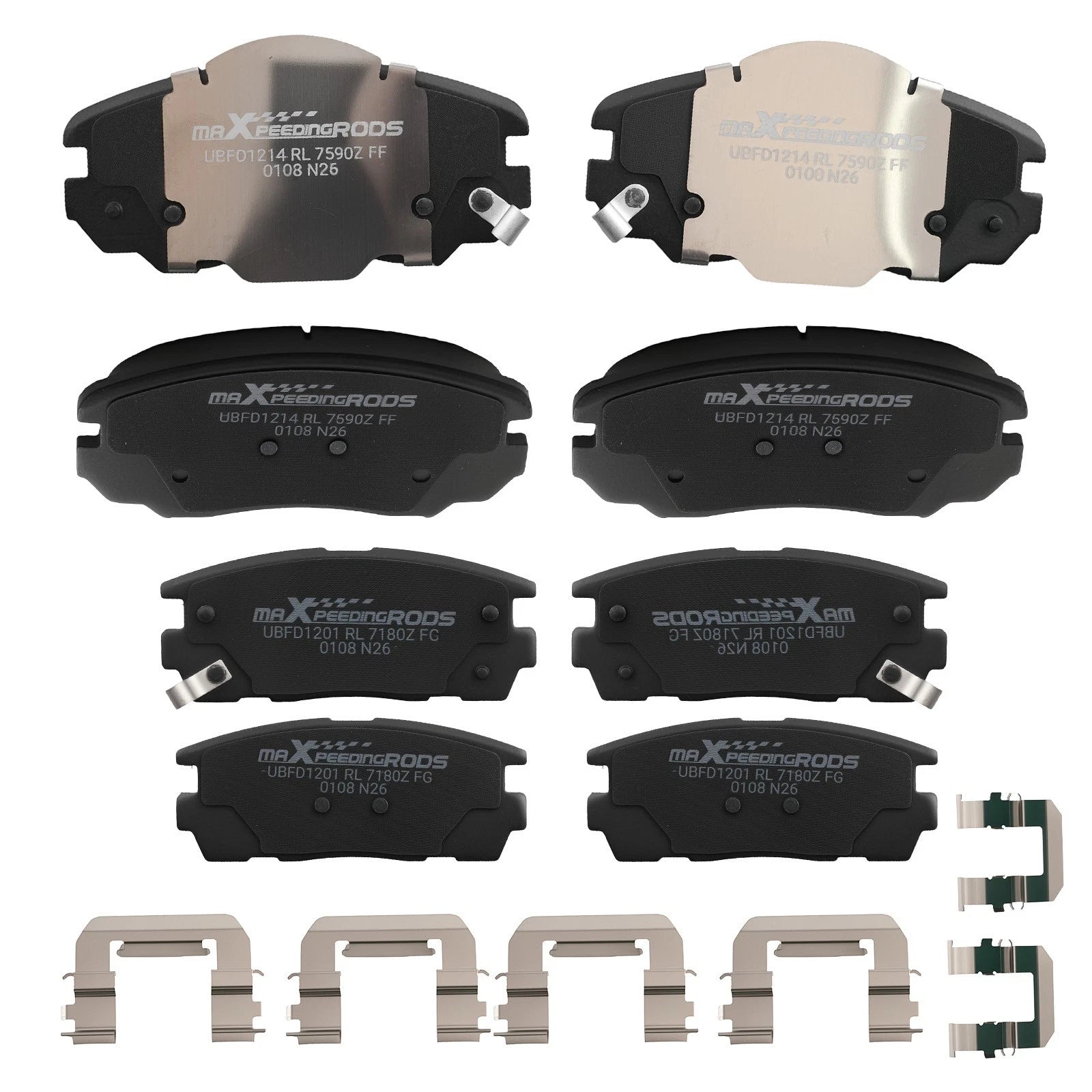 Front Rear L&amp;R Brake Pads Set for Chevrolet Equinox GMC Terrain 2010-2017 D1421