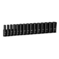 Capri Tools 3/8 In. Drive Deep Impact Socket Set, 12-point, Metric,