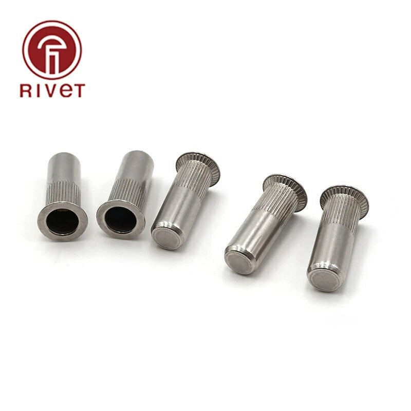 10Pcs Stainless Countersunk Head Threaded Rivet Nut Close End Blind Insert Nut