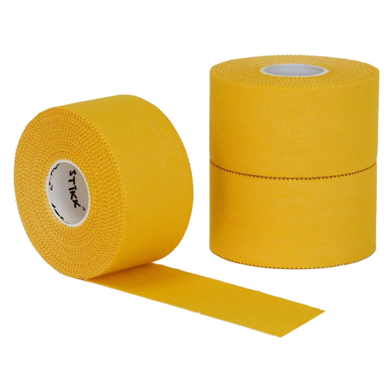 Stikk Yellow Athletic Tape 3 Pack 1.5" X 15 Yard Rolls (45 Feet)