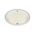 Saucer Oval Undermount Bathroom Sink 19-3/8" X 15-3/4" X 8-3/8" Ivory