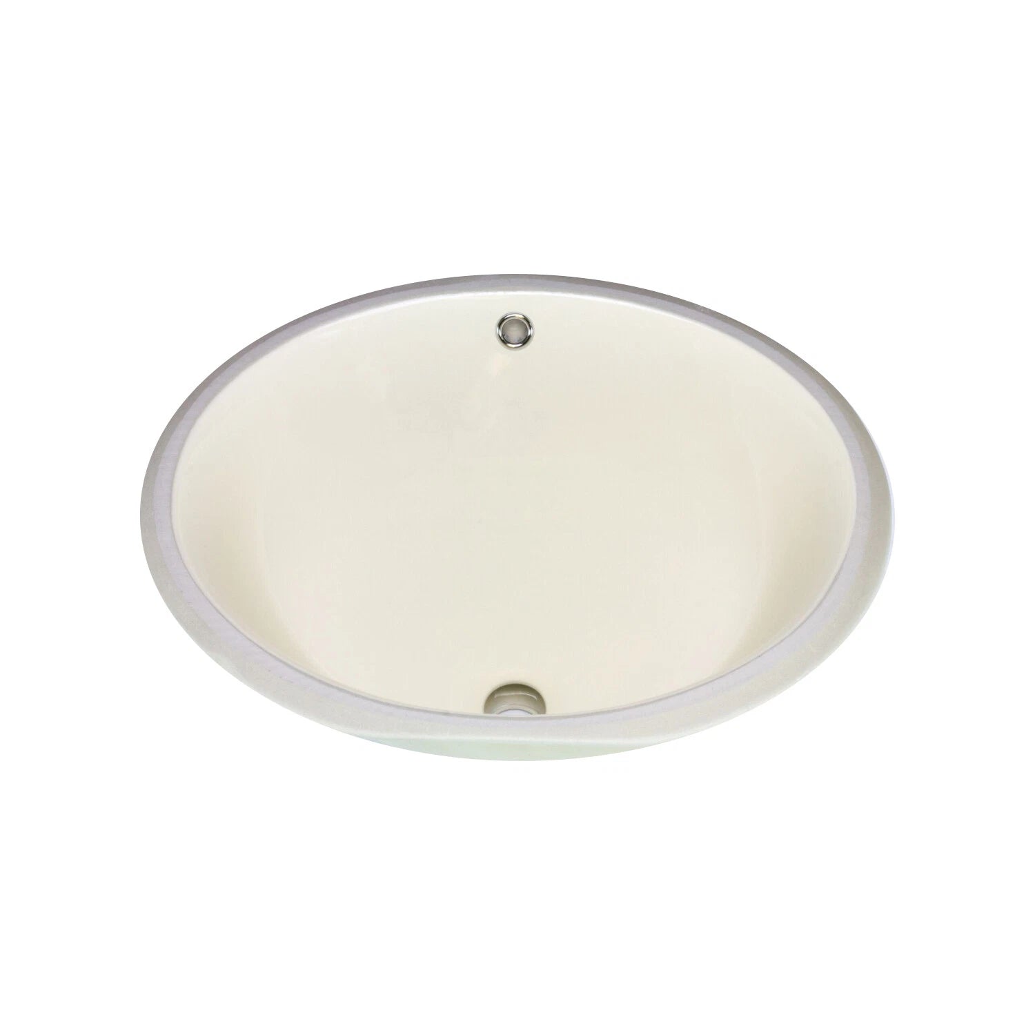 Saucer Oval Undermount Bathroom Sink 19-3/8" X 15-3/4" X 8-3/8" Ivory