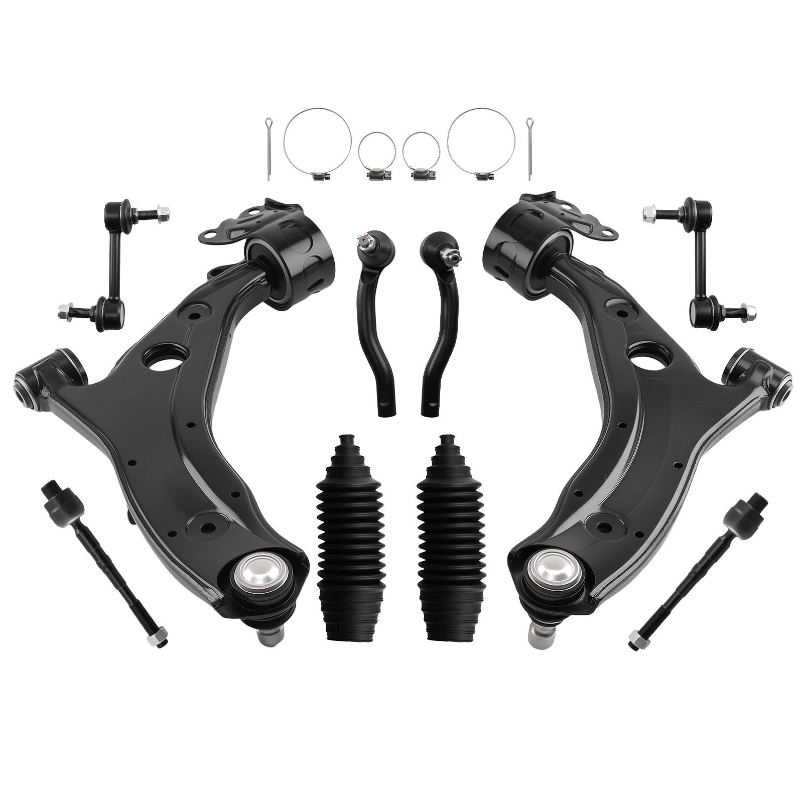 10x Front Lower LH RH Control Arms Sway Bar Links for 2007-2014 Edge