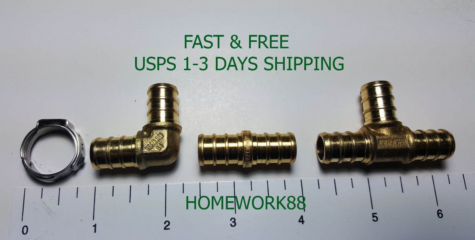 XFITTING 1/2" Pex B Crimp Fittings - 130 Pack