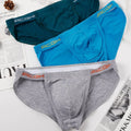 Mens Low Waist Cotton Underwear Briefs Sports Solid Color High Fork